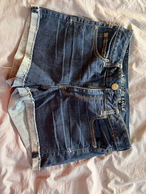 American Eagle Outfitters Dark Indigo Denim Cutoff Shorts